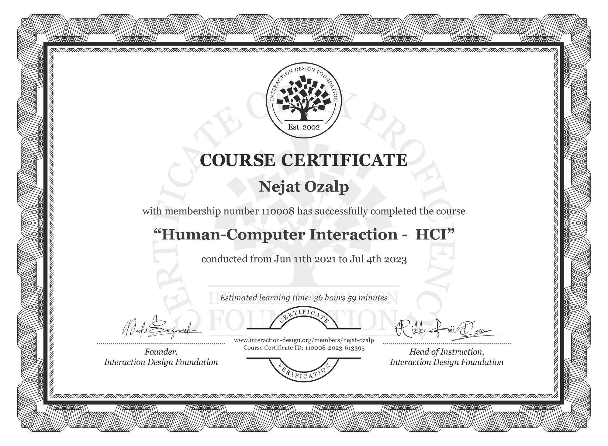 Certificate: Human Computer Interaction